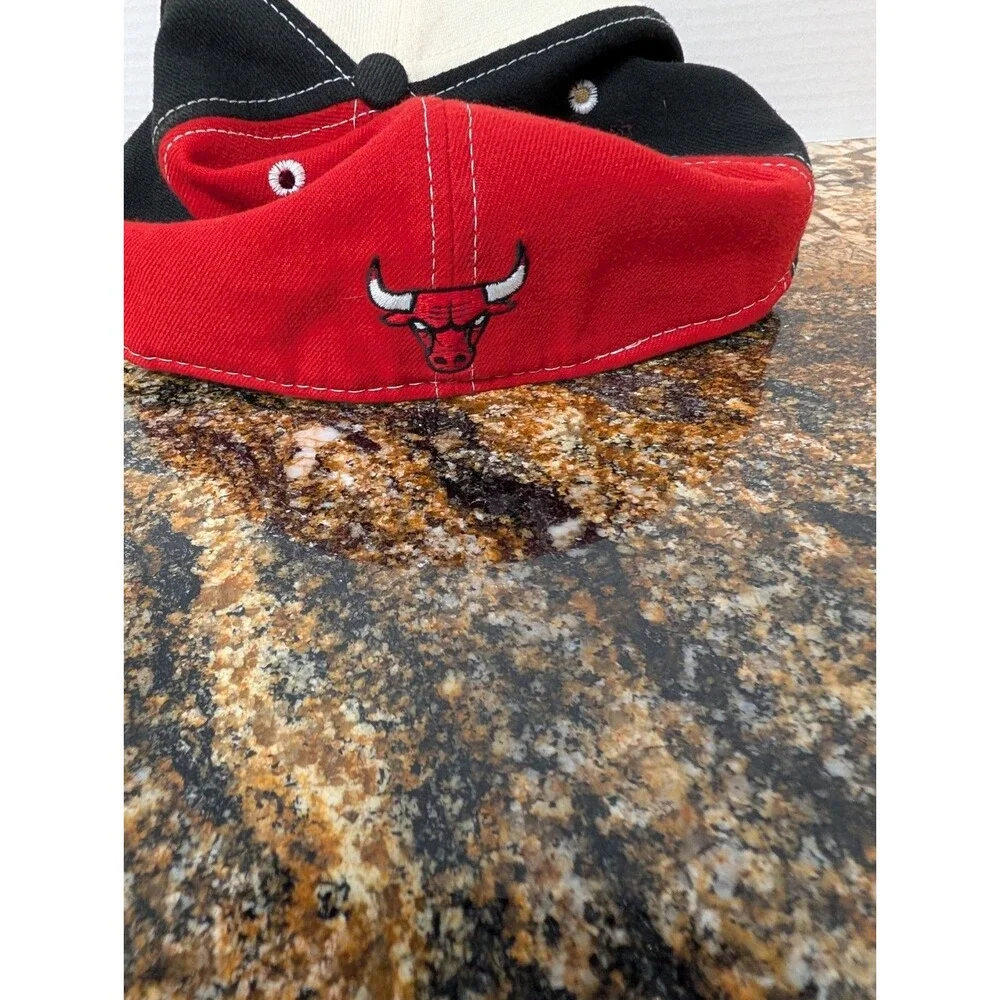 Chicago Bulls Script Hardwood Classics New Era 59Fifty Fitted Hat Size 7 1/2